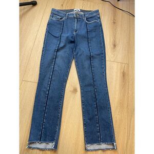 Paige High Rise Frayed Hem Jeans Blue Size 30 (8US) Vintage-Inspired